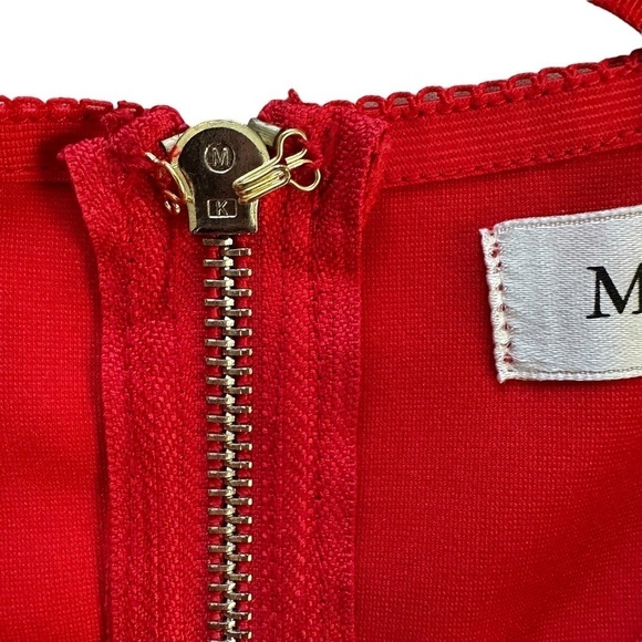 Red Bodycon Club Mini Dress by Meek Sz Large - Picture 13 of 14